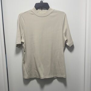 Women’s, off white, stretch, mock turtkeneck.